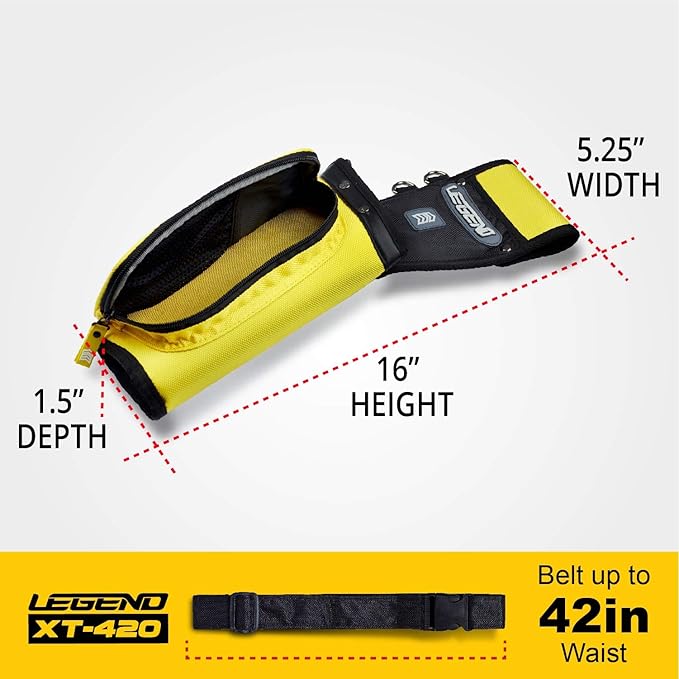 Legend XT420 Field Quiver - Left or Right-Handed Quiver Arrow Holder, Archery Quiver with 3 Arrow Tube, Durable Nylon Hip Quivers with Multiple Pockets for Archery Accessories, Score Card & Tools