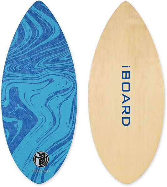 36” Skipper Skimboard with High Gloss Coat Wooden Skim Boards for Beginners, Teenagers and Adults Beach Skimboard 3 Color Traction Pad to Choose