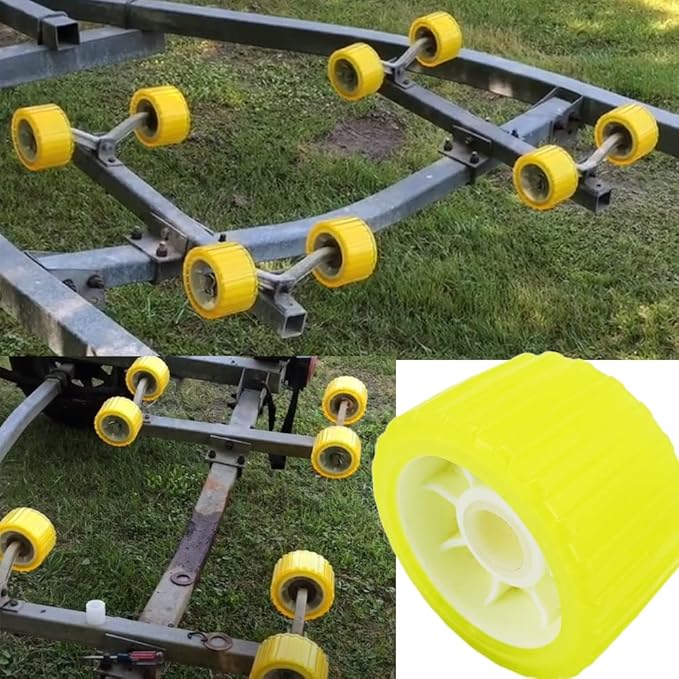 3 Inch Width x 5 Inch OD Ribbed Wobble Roller Kit/Poly Ribbed Wobble Roller