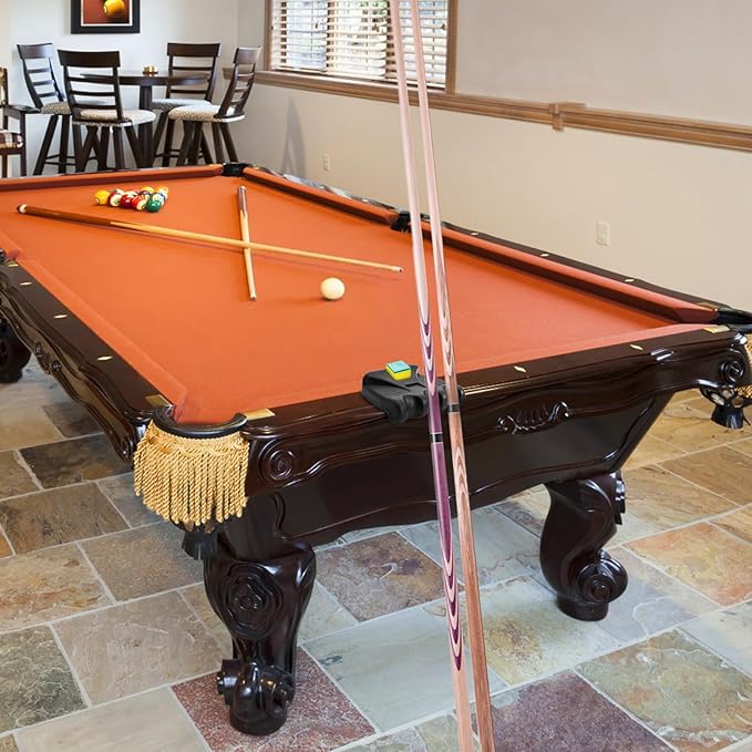 3 Holes Pool Cue Holder, Portable Weighted Pool Stick Holder, Non-slip Cue Rest for Table, Mini Billiard Cue Rack with Chalk Holder