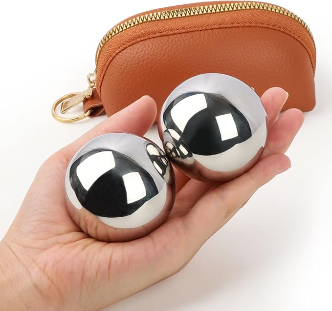 1.4lb, 2.2-inch Baoding Balls: Chinese Balls for Hand Therapy, Hand Massage, Tai Chi Balls, Meditation Balls — Suitable for Home/Office Exercise, Stress Relief, Anxiety Reduction, and as Holiday Gifts