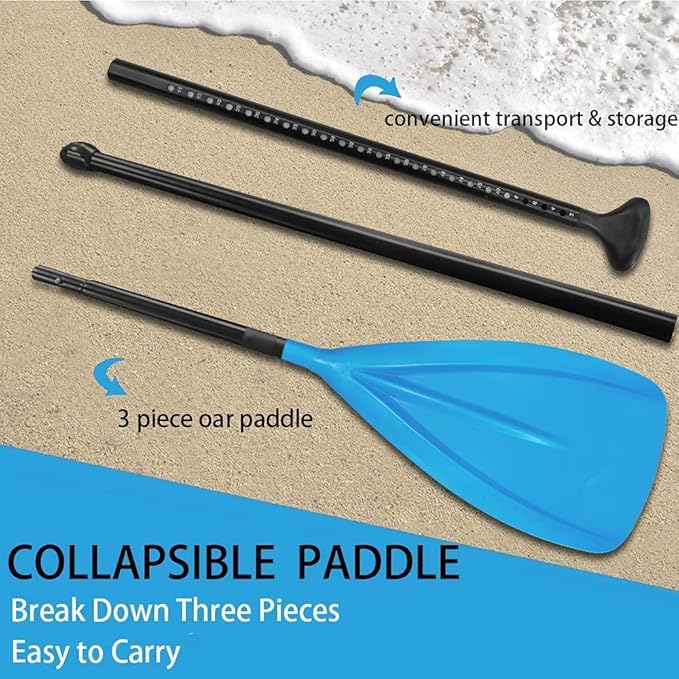 LBW 3 Piece SUP Paddle Board Paddle Floating Portable Paddleboard Accessories Adjustable Double Holes Lock Sturdy & Ergonomic for Surfing Beginner