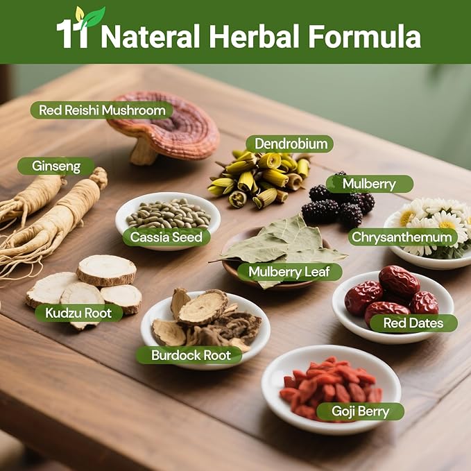 Liver Detox Tea, Chinese Natural Kidney and Liver Cleanse Detox Herbal Tea Support Healthy Kidney Function with 11 Precious Ingredients Formula (30 Bags/2 Pack)