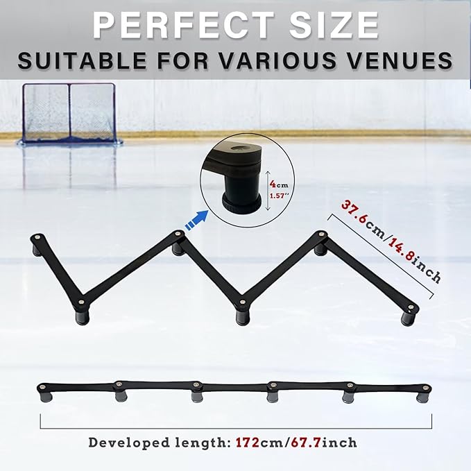 Lightweight Hockey Stick Handling Training Equipment for Enhanced Handling, for Puck Control - Solid, Portable, Durable and Multi-Angle Adjustable, Black