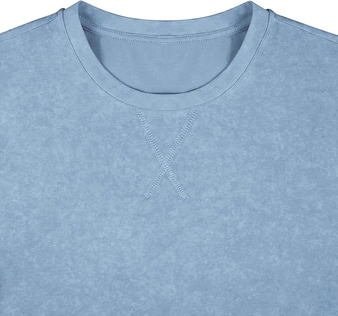 LOGEEYAR Men's Athletic Washed T-Shirts Basic Crew Neck Tees Tops Causal Distressed Cotton T Shirts for Men