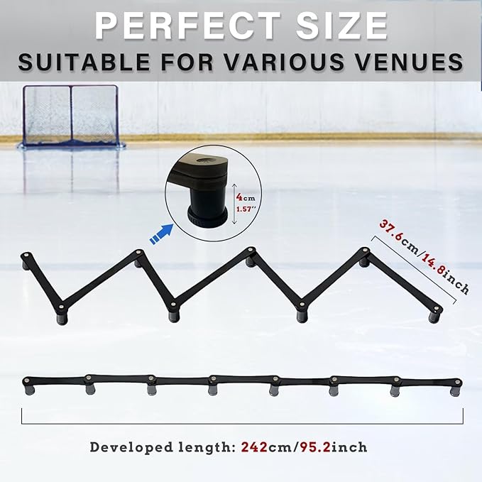 Lightweight Hockey Stick Handling Training Equipment for Enhanced Handling, for Puck Control - Solid, Portable, Durable and Multi-Angle Adjustable, Black