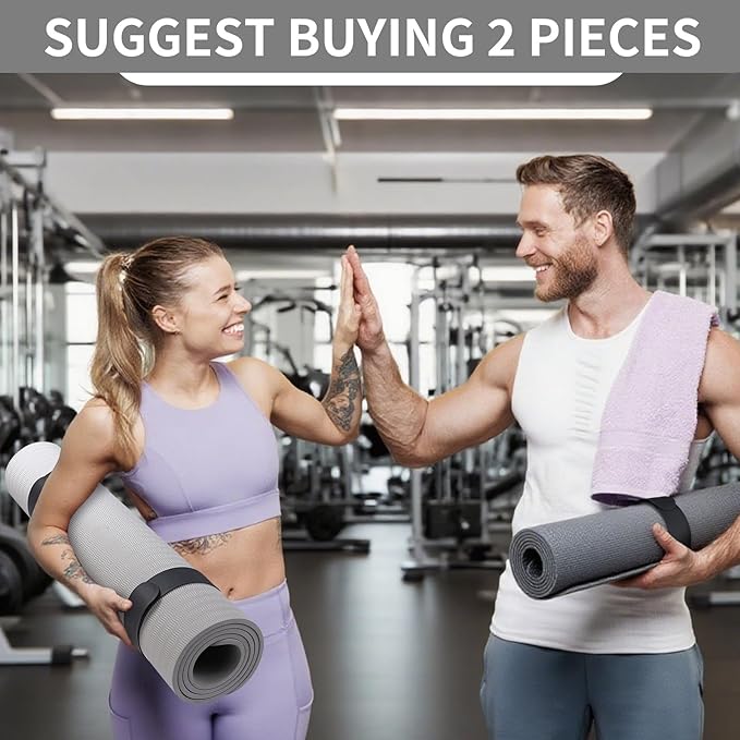 25" Yoga Mat Strap | Slap Band Holder for Carrying and Storage Mats | Rolled Scrunchie Yoga Essential Accessory