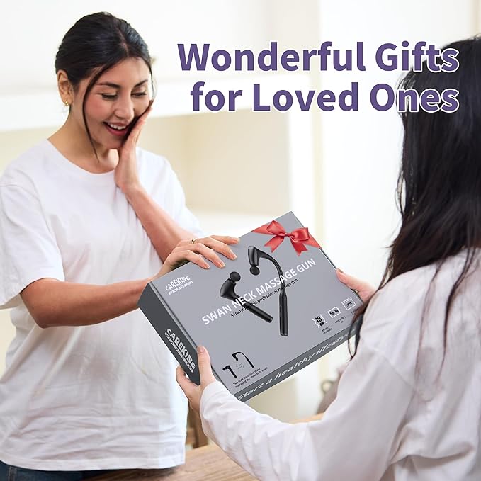 2-in-1 Detachable Muscle Massage Gun Deep Tissue with 20'' Extension Handle, Back and Neck Massager for Pain Relief, Handheld Massager for Shoulder Lower Back Leg Waist, FSA-HSA Eligible