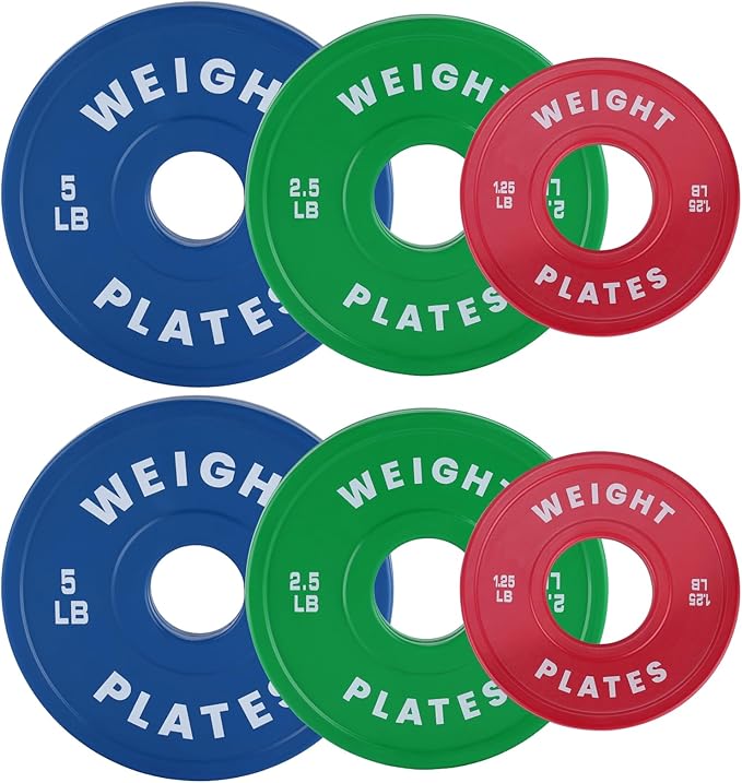 2 In Change Plates 1.25LB 2.5LB 5LB 10LB Fractional Weight Plates,Bumper Plates for Weight Lifting,Strength Training Gym Home,Rubber Coating
