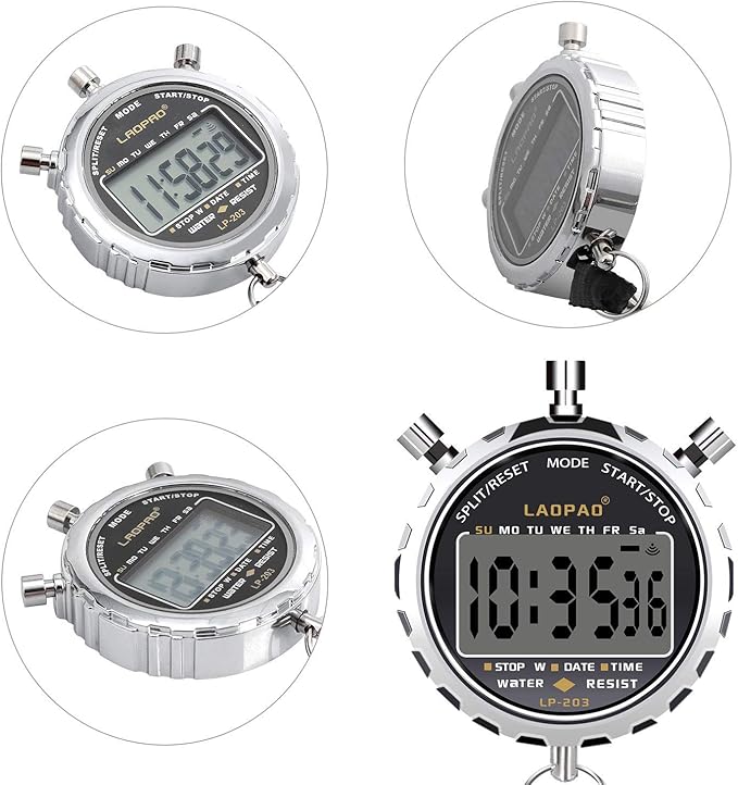LAOPAO Melt Stopwatch, Clock Daily Rainproof Digital Timer for Sports Match,Competition,Coach,Referee,Training,Timing