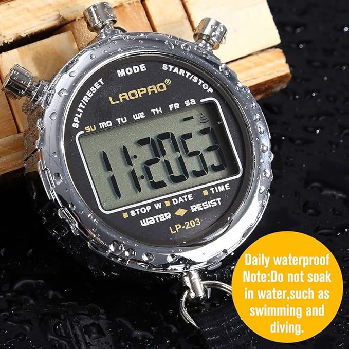 LAOPAO Melt Stopwatch, Clock Daily Rainproof Digital Timer for Sports Match,Competition,Coach,Referee,Training,Timing