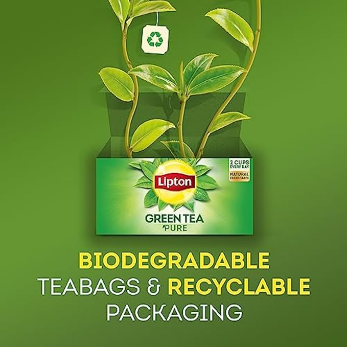 Lipton Peach Green Tea Bags, Flavored, Unsweetened Teabags for Hot Tea or Peach Iced Tea with Caffeine and Flavonoids, 120 Total Tea Bags (20ct - Pack of 6)