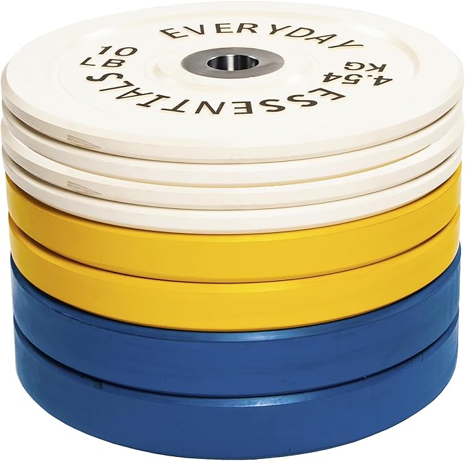 2-Inch Olympic Bumper Plates, Perfect Weight Plates for Weightlifting and Strength Training, Multiple Weights Available