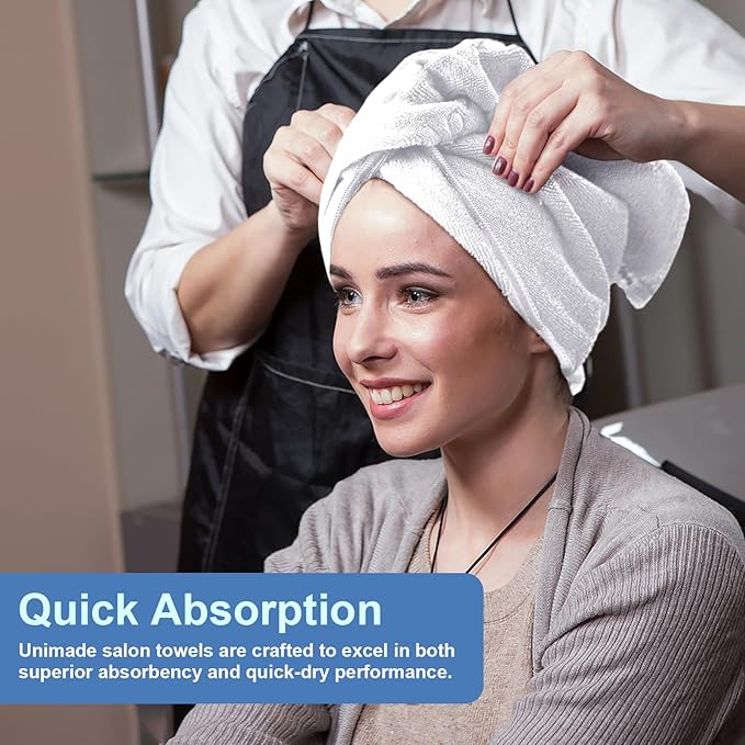 24 Pack Hand Towels Set - Highly Absorbent and Quick Drying Microfiber Gym Towels, Premium Wash Cloths for Bathroom, Salon, Gym, Shower, Hotel, and Spa - 16x27 inch (White)