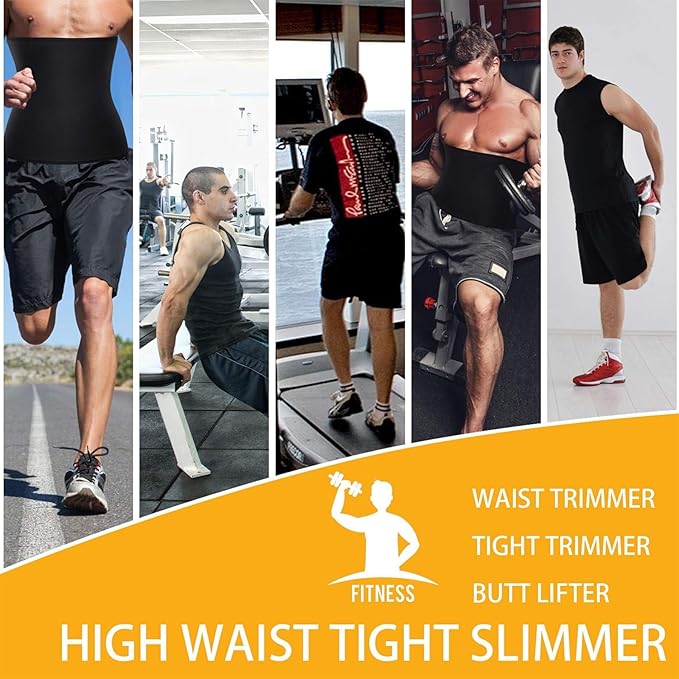 LODAY Waist Trimmer for Men Weight Loss,Stomach Trainer Sweat Workout Shaper,Neoprene-Free Slimming Sauna Belt