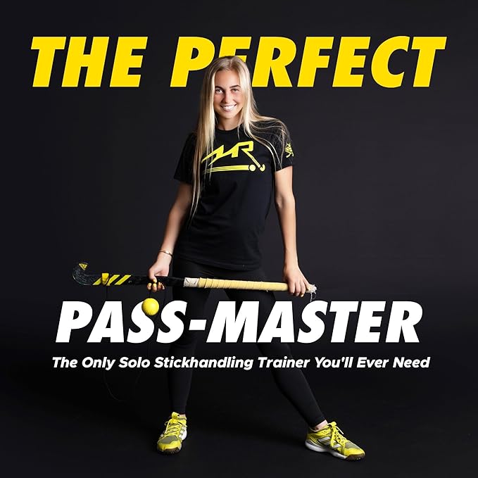 LLC - Hockey Trainer, Professional Field Hockey Ball for Solo Hockey Training, Off-Field Speed Training System, Hockey Stick Handling Balls, Portable with Sturdy Bungee Line, 1 Count