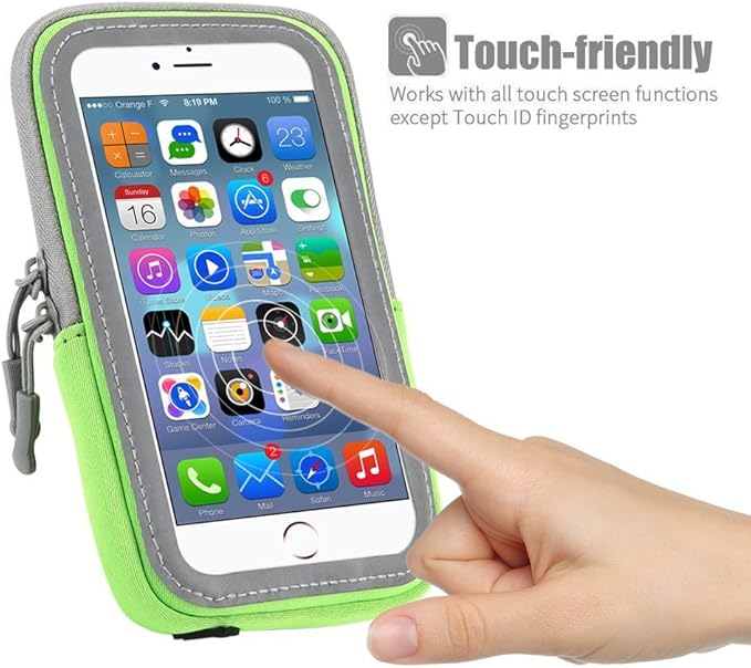 LENPOW Multifunctional Outdoor Sports Armband Sweatproof Running Armbag Casual Arm Package Bag Gym Fitness Cell Phone Bag Key Holder for iPhone 16 15 14 13 12 Pro MAX Plus Samsung Galaxy Note S24 S23