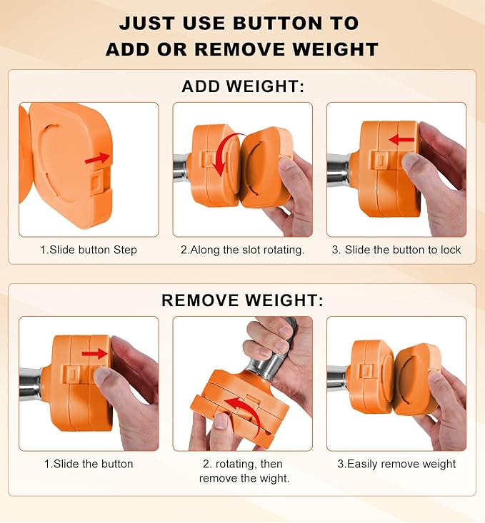 15LB 20LB 50LB Adjustable Dumbbell Set Free Weights Dumbbells Set for Women Men Hand Weights Sets Adjust Dumbbell Weight Sets for Home Gym Exercise Workout Strength Training Equipments