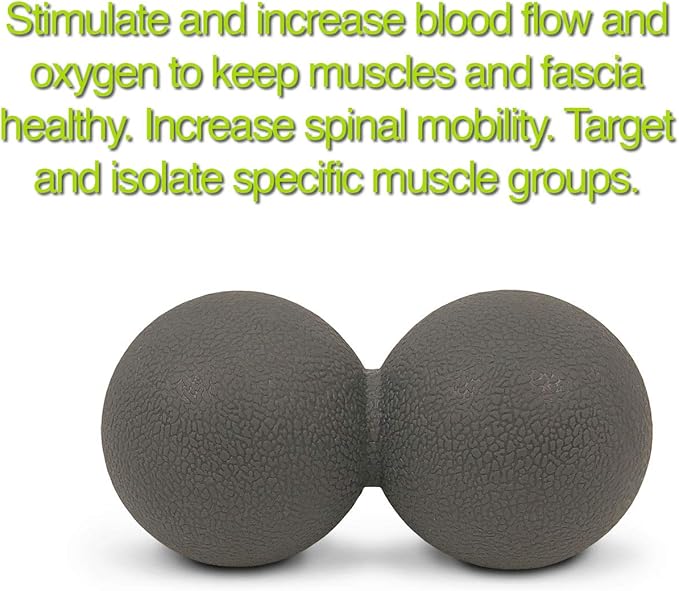 321 STRONG 5 in 1 Foam Roller Set Includes Hollow Core Massage Roller with End Caps, Muscle Roller Stick, Stretching Strap, Double Lacrosse Peanut, Spikey Plantar Fasciitis Ball, All in Giftable Box