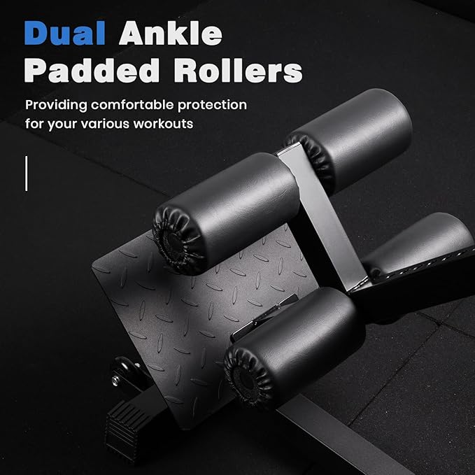 LIONSCOOL Heavy-Duty Adjustable Roman Chair - Back Extension Bench with Multiple Adjustment Functions- Hyperextension Bench Perfect for Home Gym