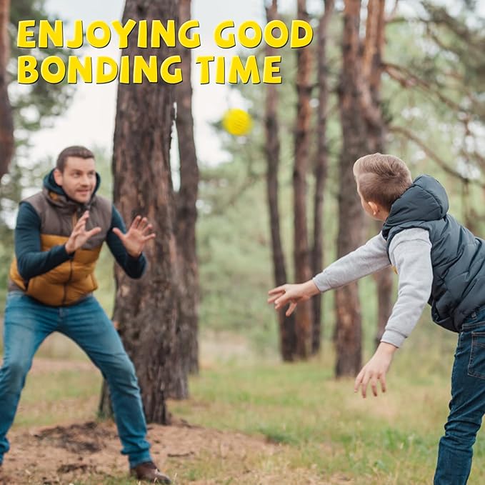 24 Pack Bucket of Dimpled Baseballs for Pitching Machine - Practice Balls for Hitting and Fielding, Rubber Baseballs for Hand-Eye Coordination