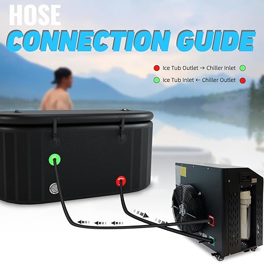 1 HP Water Chiller for Ice Bath Tub, Hot & Cold Mode Machine with Ozone, Dual Filters, Fast Cooling for Recovery and Cold Plunge Therapy