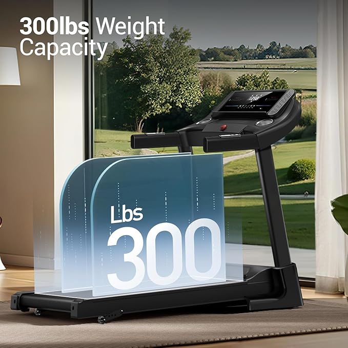3-in-1 Portable Under Desk Treadmill, 17% Incline Walking Pad Treadmills for Home and Office, Folding Treadmill with 2.5 HP Quiet Brushless, 300 LBS Capacity