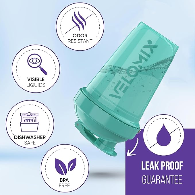 '-2 Pack- 20 oz Protein Shaker Bottles for Protein Mixes, 2x Wire Whisk, Leak Proof Shaker Cups for Protein Shakes and Pre Workout, Protein Shaker Bottle Pack, Protein Mixer Cup(Torquise&Black)