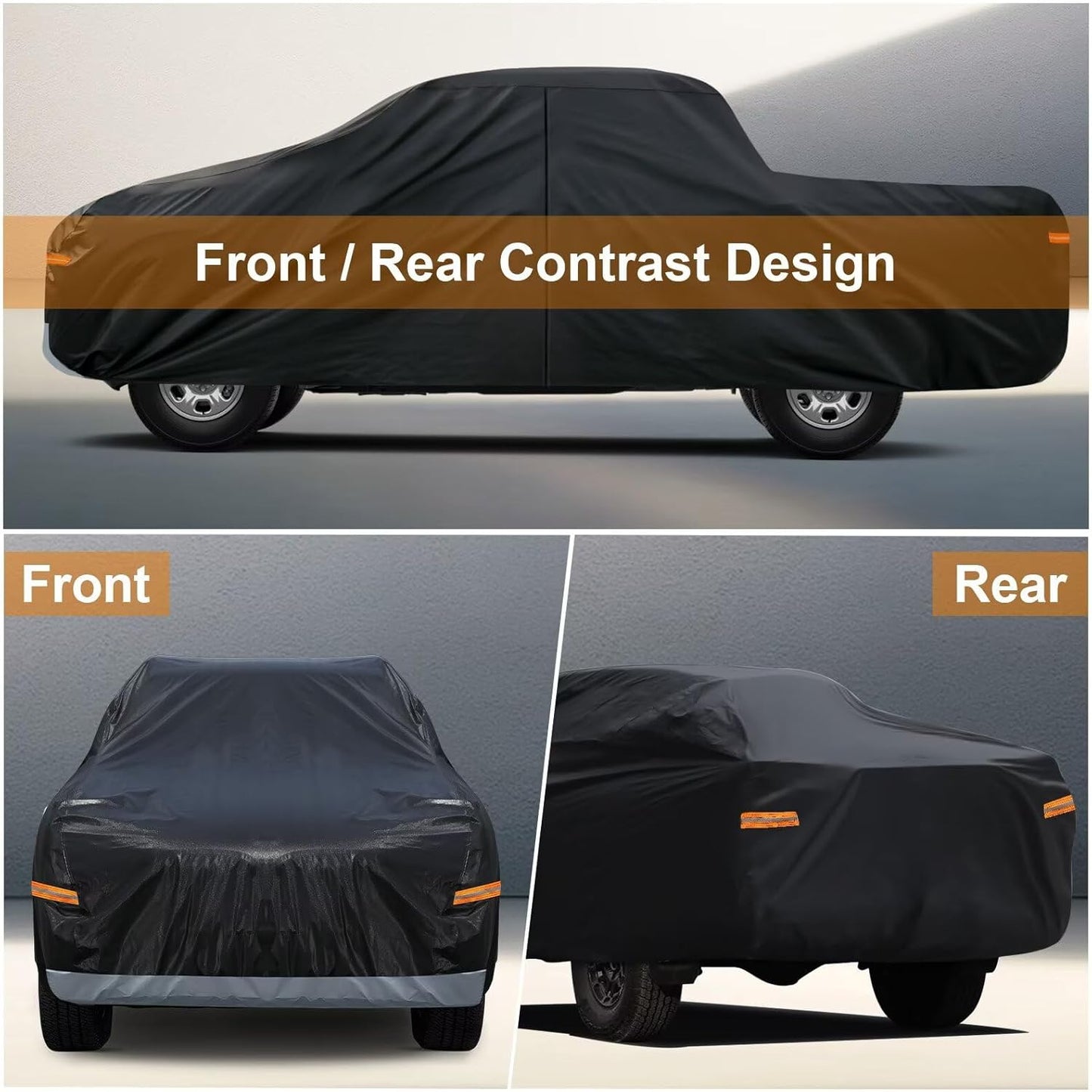 Kayme Truck Cover Custom Fit Chevrolet Silverado 2500HD(1998-2025) Extended/Crew Cab LB. Full Exterior Heavy Duty Outdoor Pickup Truck Car Cover Waterproof All Weather.Car Tarp Sun Dust Protection.