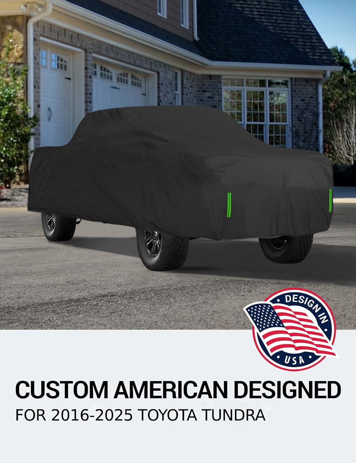 Proadsy 2025 Upgrade Car Cover Compatible with Tundra 2016-2024 2025 CrewMax with 5.5ft Windproof All Weather Waterproof Sun Rain UV Dust Snow Protection Outdoor Covers