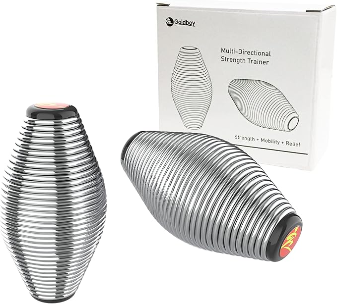 2 Pack Grip Strength Trainer, Goldboy Spring Stress Ball - Hand Finger Thumb Exerciser Grip Strengthener | Anxiety Stress Relief Therapy