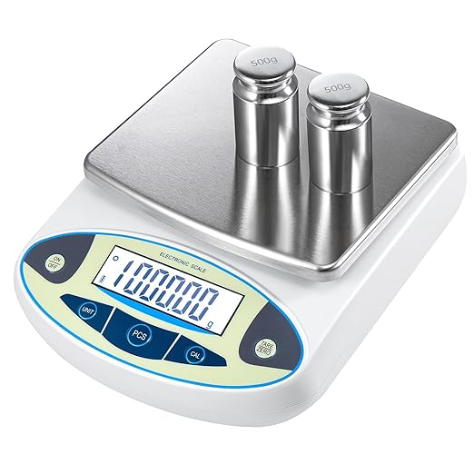 Lab Scale 6000gx0.01g Analytical Balance,0.01g High Precision Electronic Digital Balance Scale Scientific Scale (up to 6kg, 0.01g) for Kitchen Lab Weighing Jewelry Scale (6000g/0.01g)