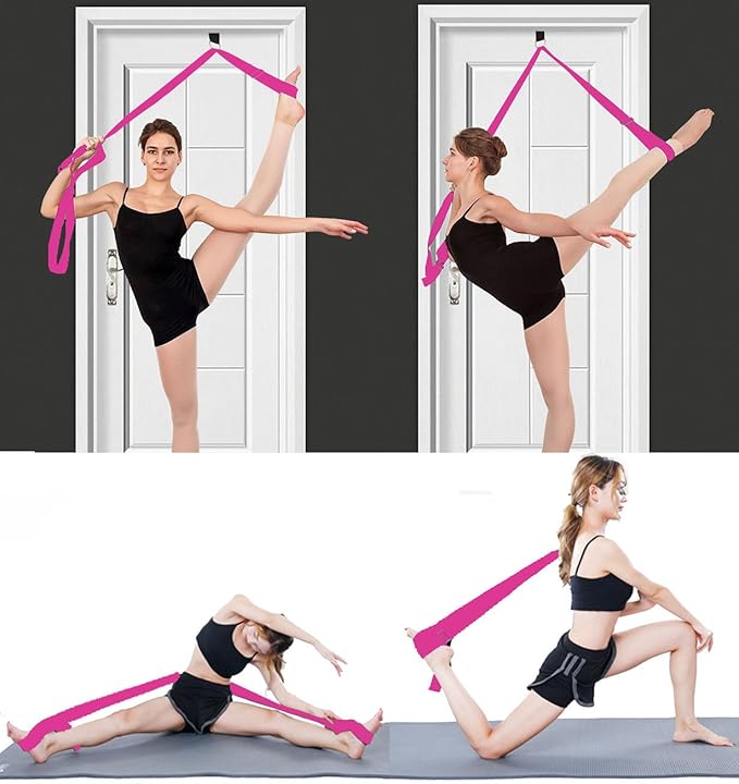 Leg Stretch Band - To Improve Leg Stretching - Easy Install on Door - Perfect Home Equipment For Ballet, Dance And Gymnastic Exercise Flexibility Stretching Strap Foot Stretcher Bands