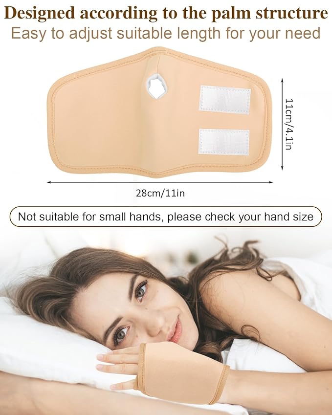 2 Pcs Castor Oil Pack Wrap for Hands, Reusable Organic Cotton Hand Castor Oil Pads, Self Adhesive Adjustable Hand Wraps, Prevent Leakage, Comfort Fit (Khaki)