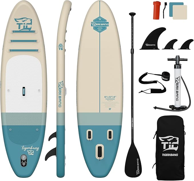 11'6"/11'/10' Inflatable Paddle Board with Complete Accessories, Versatile Premium Paddle Boards for Adults/Youth, Stand Up Paddle Board Polar/Wave/Sunny Wave Collection