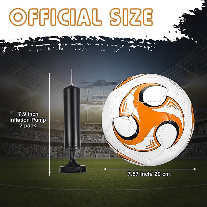 12 Pcs Soccer Balls Bulk Size 4 Soccer Balls with Pump Soft Football Outdoor Indoor for Sport Training Practice Game Gift for Youth Teen Adult