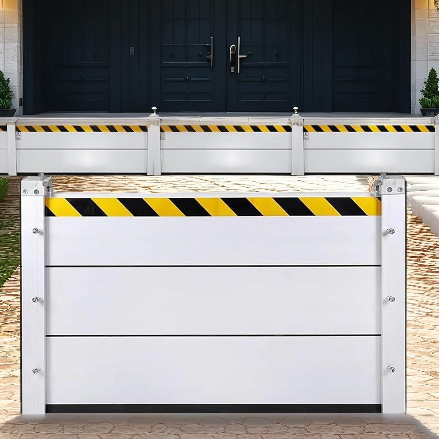Flood Barriers for Home Exterior,Aluminum Alloy Outdoor Garage Doors Water Barriers for Flooding(H15.7Inch,L4FT)