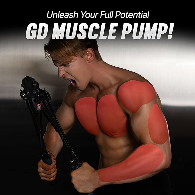 (New) GD Muscle Pump Chest Expander Upper Body Strengthener, Chest Workout for Men, Workout Equipment Shoulder Muscle Training Fitness Equipment, Arm Exerciser