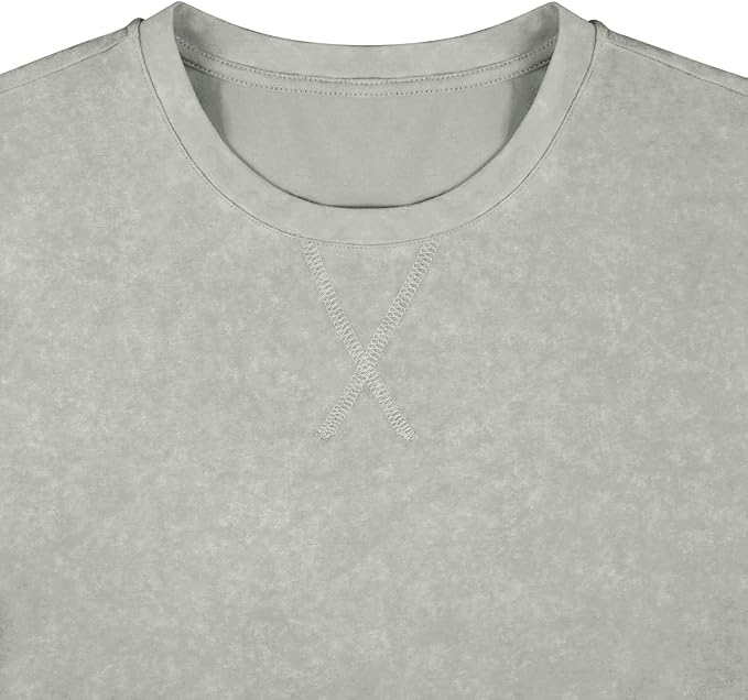 LOGEEYAR Men's Athletic Washed T-Shirts Basic Crew Neck Tees Tops Causal Distressed Cotton T Shirts for Men