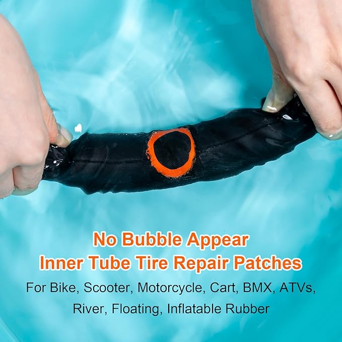 29 PCS Bike Tire Repair Kits - 22 PCS Vulcanizing Patches, Cement, Tire Levers, Metal Rasp & Roller, Valve Wrench, Portable Bicycle Inner Tube Puncture Patch Kit for BMX MTB Road Bike Motorcycle