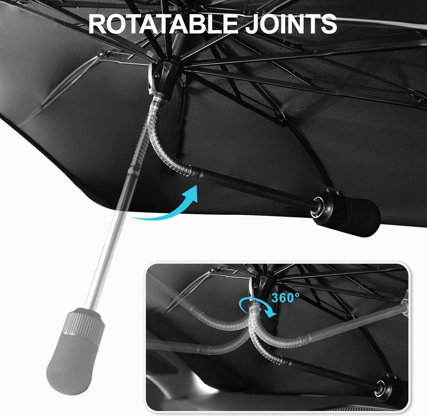Custom Fit Windshield Sun Shade Umbrella for Ford Escape 2020‑2025 Foldable Front Window Shade, Reflective UV Blocker, Reduces Cabin Temp 20‑30℃, Easy Open Car Sunshield with Storage Bag