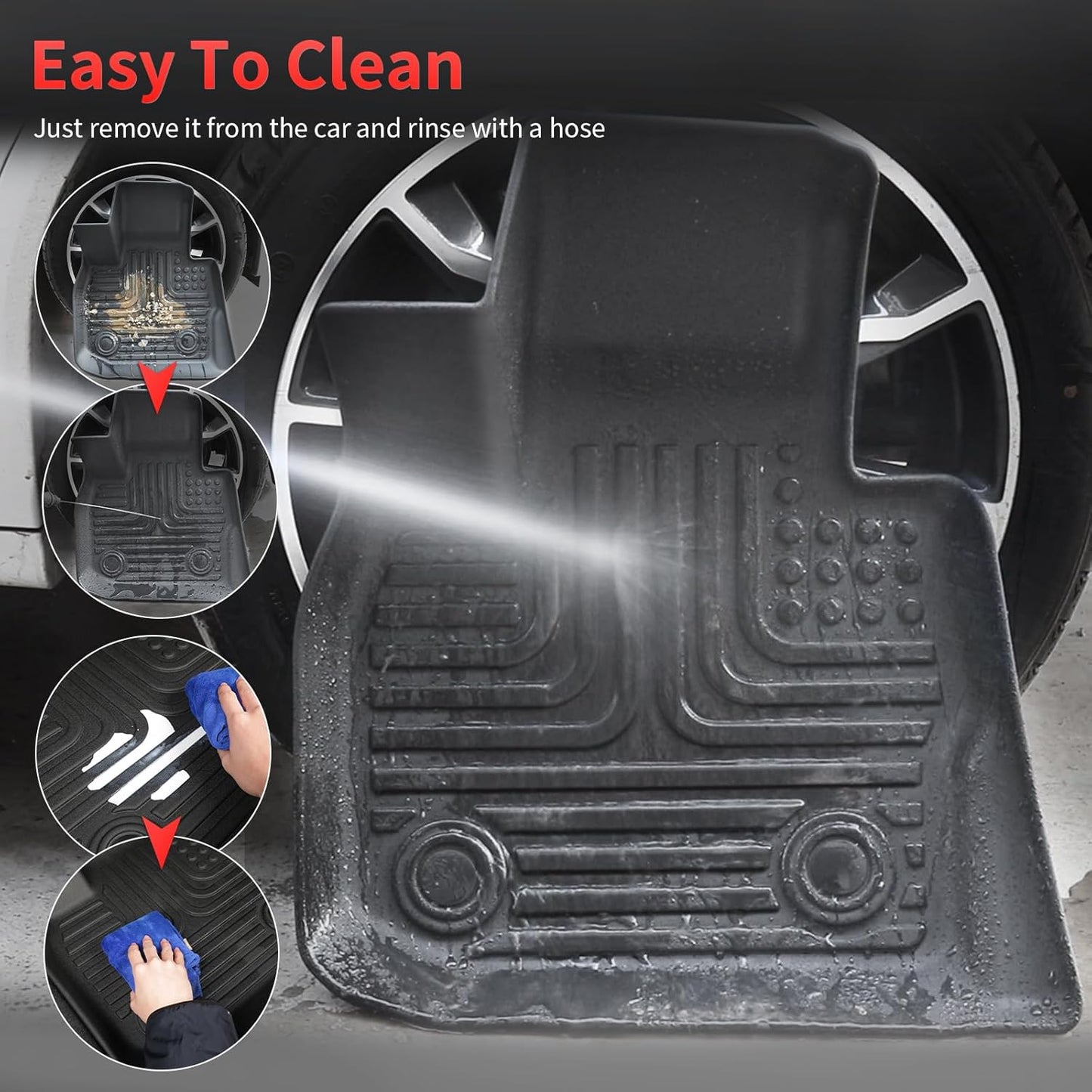 Wayhigh-All Weather Floor Mats and Cargo Mat Set Fit for Lexus RX 2016-2022 RX350 | RX450h (Not for RXL) TPE Car Mats Waterproof Heavy Duty Rubber Floor Liners for Lexus RX Accessories