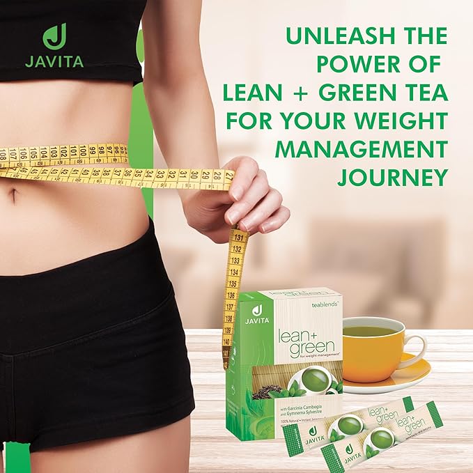 Lean + Green, Premium, 100% Japanese Matcha Green Tea, Garcinia Cambogia (as Super Citrimax) & Gymnema Sylvestre, for Weight Management, Appetite Control 24 ct - 1 Box, Javita