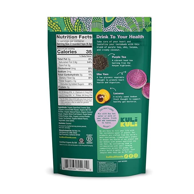 KULI KULI Organic Ube Coconut Superfood Latte, 3.1 OZ