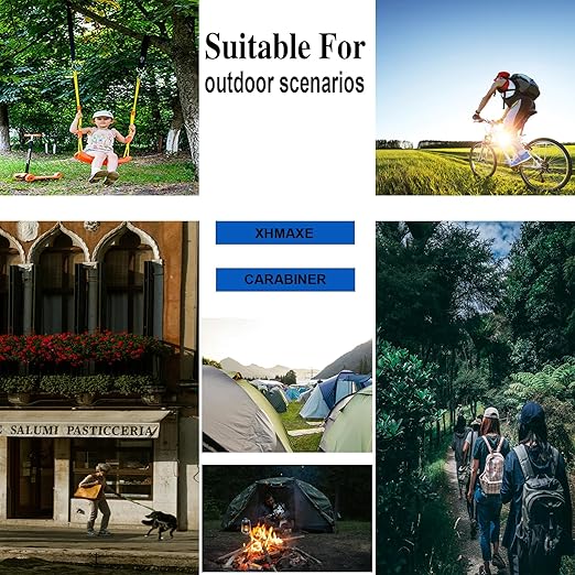 200PCS M4 Black Carabiner Clip,1.57''Inch Bulk Snap Hook Quick Link Small Carabiner Clips,Spring Link Buckle for Fishing Camping Hammock Dog Leashes-270LBS Holding Capacity