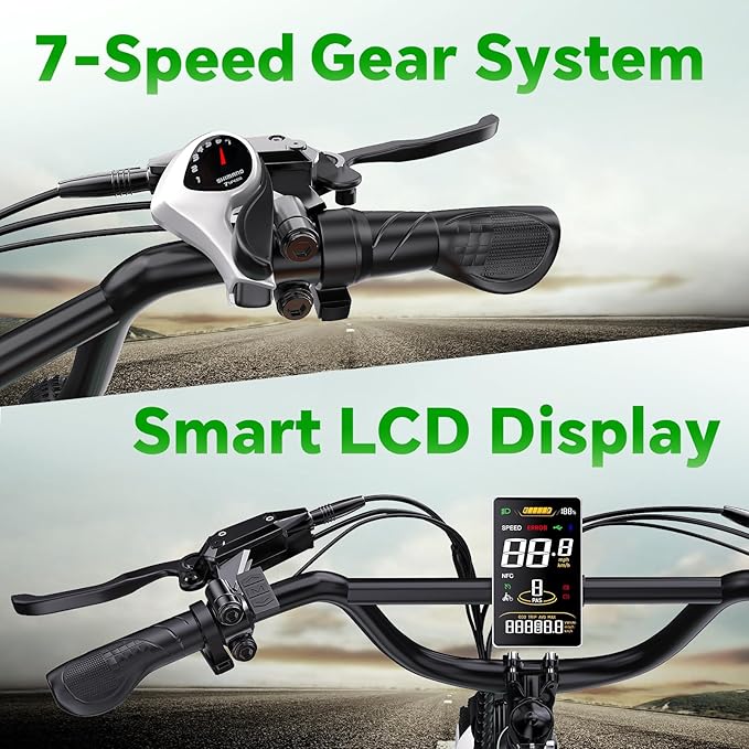 2 Seater Electric Bike, 48V 20AH(𝟗𝟔𝟎𝐖𝐇) Large Removable Battery, 𝟏𝟑𝟎𝟎𝐖 Peak Motor, 20"x 4.0" Fat Tire Ebike for Adults, 80+Miles Max,30+MPH, City Couple E Bike for All Terrain