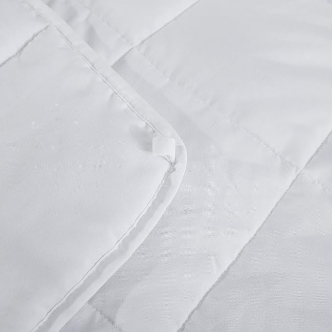 L'AGRATY Weighted Blanket - 48"x72" 15lbs Cooling Breathable Heavy Blanket Microfiber Material with Glass Beads Big Blanket for Adult All-Season Summer Fall Winter Soft Thick Comfort Blanket