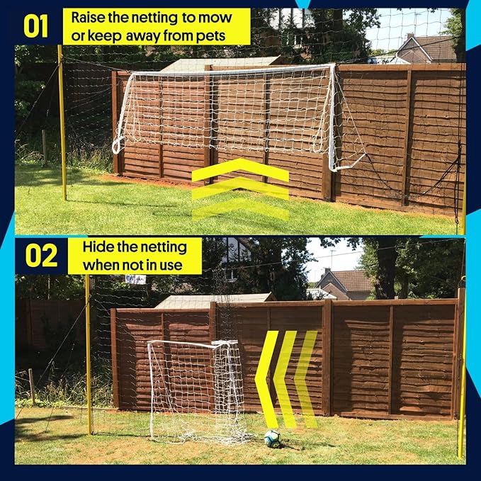 3-in-1 Soccer Training Rebounder & Goal Backstop Net - Soccer Goal for Volley, Passing, Solo Training - Outdoor Sports, Backyard Games