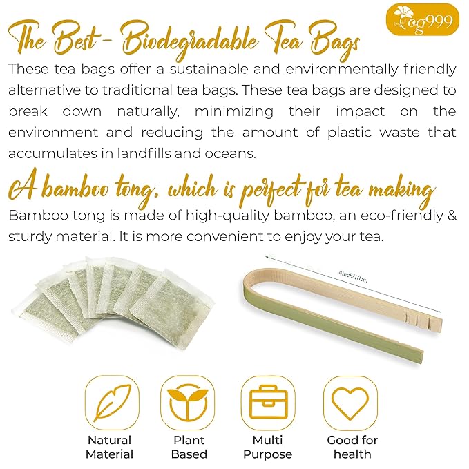 200 Bags Premium Turmeric Ginger Cinnamon Tea, Improve Digestion, Support Brain, Weight, Skin and Sleep, Eco-Conscious Tea Bags and Premium Natural Ingredients. Turmeric Ginger Herbal Tea. No Sugar, No Caffeine, No Gluten, Vegan.