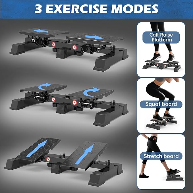 leikefitness Height Adjustable Standing Calf Raise Machine for Calf Stretching, Squat, Foot Stretch, Anti-Slip Slant Board